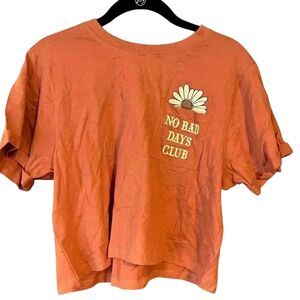 La Luna No Bad Days Club Desert‎ Graphic T-Shirt Boho Daisy Print Terracotta